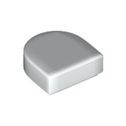 24246-1 Tegel 1x2 halve circel (Stadium) wit NIEUW *1L0000