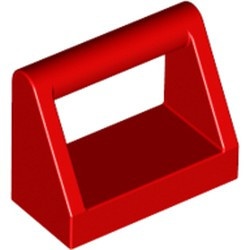 2432-5 Tegel 1x2 met hendel bovenop rood NIEUW *1L321