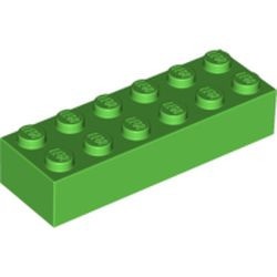 2456-36B BULK: 20x Steen 2x6 groen, helder NIEUW *5K0000