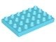 25549-153 DUPLO plaat 4x6 blauw, donkerazuur NIEUW *