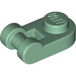 26047-48 Platte plaat 1x1 afgerond met hendel groen, zandkleurig NIEUW *1L294