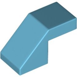 28192-156 Dakpan 45 graden 1x2 geknakt ZONDER NOP blauw, middenazuur NIEUW *1L000