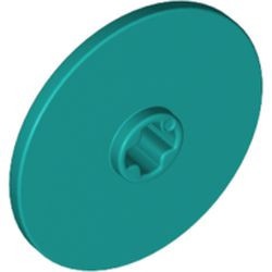 2958-39 Technic Disk 3x3 met asgat turquoise, donker NIEUW *