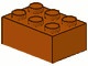 3002-68G Steen 2x3 oranje, donker gebruikt *5K0000