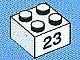 3003pb057-1 Steen 2x2 opdruk 23 wit NIEUW *5K0000