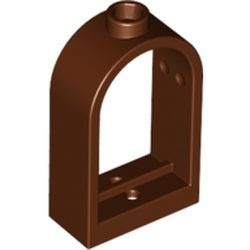 30044-88G Raam 1x2x2 2/3 ronde top zie x34 of 30046 bruin, roodachtig gebruikt *1L0000