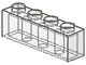 3010-12G Steen 1x4 transparant gebruikt *1A000