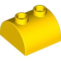 30165-3 Steen 2x2 halfronde kop, 2 noppen bovenop geel NIEUW *1L200