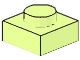 3024-158 Platte plaat 1x1 geelgroen NIEUW *1L166+7+8