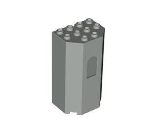 30246-9G Kasteelmuur 3x4x6 (4xhoek+raampje) Grijs, licht (classic) gebruikt loc