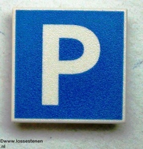 30258pb002-1 Verkeersbord- Parkeerplaats CLIP ON wit gebruikt *0L0000