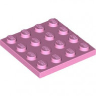 3031-104 Platte plaat 4x4 roze, helder NIEUW *5K0000