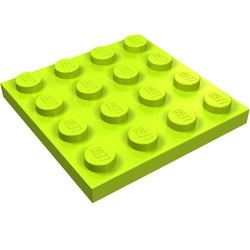 3031-34 Platte plaat 4x4 lime NIEUW *5K0000