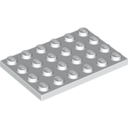 3032-1 Platte plaat 4x6 wit NIEUW *5K0000