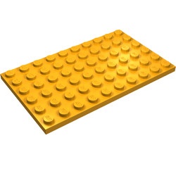 3033-31 Platte plaat 6x10 oranje, midden NIEUW *5K0000