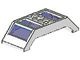 30343c01-1G Raam 4x10x2 dubbel m,et donkerblauw glas wit gebruikt *