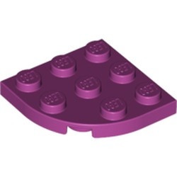 30357-71 Platte plaat 3x3 afgeronde hoek magenta NIEUW *5G000