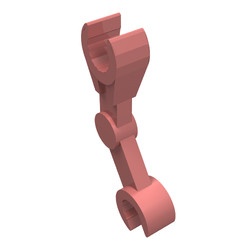 30377-58 Battle Droid arm (loc 04-1) rood, zandkleurig NIEUW *0W002