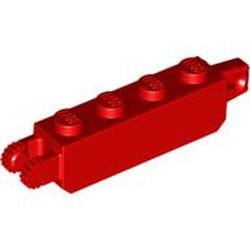 30387-5G Scharniersteen 1x4 1 en 2 vingers uiteinde rood gebruikt *1L0000