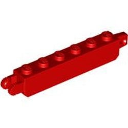 30388-5G Scharniersteen 1x6 1 en 2 vingers uiteinde rood gebruikt *1L0000