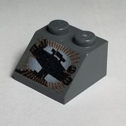 3039pb023-10G Dakpan bedrukt 45 2x2 SW Star Destroyer Bridge donker, grijs (klassiek) gebruikt *5R000