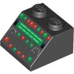 3039pb048-11G Dakpan bedrukt 45 graden 2x2 met controlepaneel rode/groene lampjes zwart gebruikt *5R000