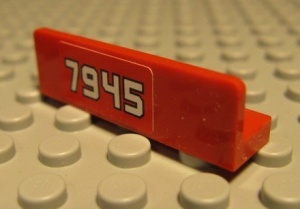 30413pb008L-5G Paneel 1x4 "7945" links rood gebruikt *0D0000