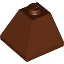 3045-88 Dakpan 45 graden 2x2 hoek buitenzijde bruin, roodachtig NIEUW *1L000