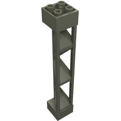 30517-10G Pilaar 2x2x10 type 1 vakwerk driehoekig open alle zijden (geen secties) donker, grijs (klassiek) gebruikt *