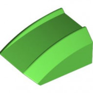 30602-36 Dakpan rond 2x2 ribbeltjes (geen noppen bovenop) groen, helder NIEUW *1L000