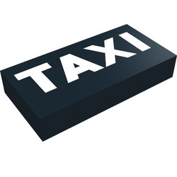 3069bpb0012-11G Tegel 1x2 TAXI zwart gebruikt *5T02-20