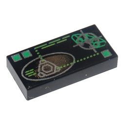 3069bpx17-11G Tegel 1x2 met Elliptical Display zwart gebruikt *5T02-21