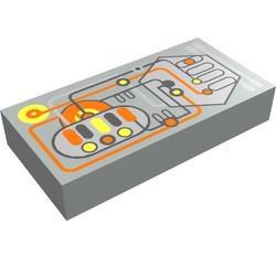 3069bpx25-9G Tegel 1x2 electriciteit lichtgrijs (klassiek) gebruikt *5T02-15
