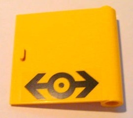 3194pb02-3G Deur 1x5x4 rechts met teinlogo geel gebruikt *5S020