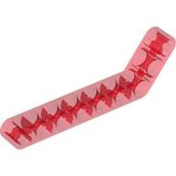 32271-17 Technic, Hefbalk 1x9 gebogen (7x3) dik transparant rood NIEUW *1D000