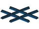 3231-7G Trein, Rails 4.5V Kruispunt blauw gebruikt *