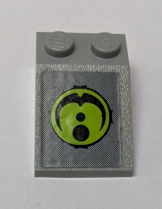 3298pb048-86G Dakpan bedrukt 33 3x2 Alien Insignia (Sticker) - Set 7052 grijs, licht (blauwachtig) gebruikt *5R000