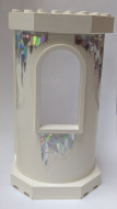 33213pb02-1G Belville torenmuur met ijspegels aan buitenkant (sticker) (PAKKETZENDING) wit gebruikt *0L0000