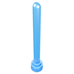 3957-74G Antenne 1x4 noppen hoog transparant middenblauw gebruikt *1L180
