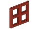 4133-5G Raampaneel 2x4x3 voor in raam 4132- 4 ruitjes rood gebruikt *