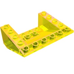 4228-19G Omgekeerde dakpan 33 graden 5x6x2 transparant geel gebruikt *