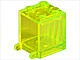 4345-16G Box 2x2x2 opening voorkant open noppen transparant, neongroen gebruikt *5K000