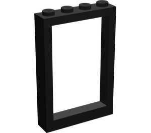 4347-11G Raam 1x4x5 met vast glas (zie ook 2493) zwart gebruikt *