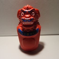 43902pb01-5G Masker Lion-Dog met Jun-Chi patroon(Set 7413) rood gebruikt *5S024