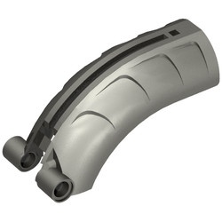 44140-77G Bionicle Rahkshi rugbescherming met gleuf grijs, donkerparel gebruikt *