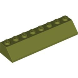 4445-155G Dakpan 45 graden 8x2 groen, olijf gebruikt *1L414