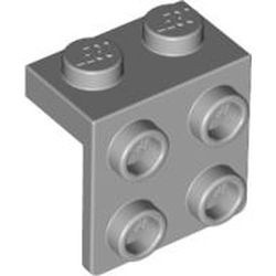 44728-86G Verbindingsplaat 1x2- 2x2 grijs, licht (blauwachtig) gebruikt *1L376