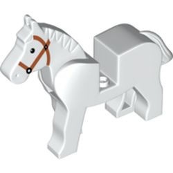 4493c01pb04-1G Paard met teugels wit gebruikt *5K000