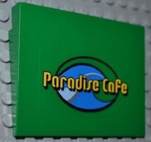 4515pb042-6G Dakpan 10 graden 6x8 Paradise Café (Sticker) groen gebruikt *5R000