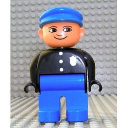 4555pb061G Duplo, politieagent met blauwe pet gebruikt *